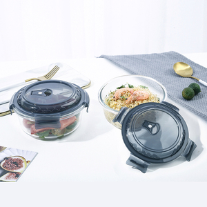 Boîte à lunch <span class=keywords><strong>en</strong></span> <span class=keywords><strong>verre</strong></span> borosilicate haute résistance, écologique, ensemble de contenants alimentaires, hermétique, sans BPA, compatible micro-ondes, pliable - Product Image 1