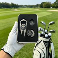 Ensemble cadeau de golf professionnel, outil de réparation de divots en métal moulé sous pression avec logo personnalisé, marqueurs de balle de golf anti-rayures et clips pour chapeau