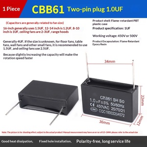 <span class=keywords><strong>Condensateur</strong></span> de ventilateur de climatiseur CBB61 1/1.5/2/2.5/3/3.5/<span class=keywords><strong>4</strong></span>/<span class=keywords><strong>4</strong></span>.5/5/6/8UF <span class=keywords><strong>Condensateur</strong></span> de démarrage 450V - Product Image 5