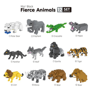 Jinying New DIY Wild Jungle Animal <b>Block</b> Toy Brick Wholesale <b>Building</b> <b>Block</b> Tigers Elephants Lions Animal Toys - Product Image 2