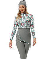 Maillots de bain musulmans pour femmes 2024 Ensemble trois pièces avec pantalon Séchage rapide Imperméable Entièrement enveloppant le Moyen-Orient