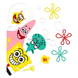 Stiker Dinding Kartun SpongeBob, Tempelan Dekorasi Seni Ruang Tamu Kamar Tidur Kamar Anak-anak