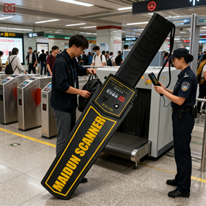 MAIDUN 보안 휴대용 금속 탐지기 지팡이 8 인치 감도 ABS 소재 블랙 핸드 헬드 금속 탐지기 - Product Image 3