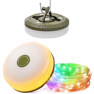 Luci da campeggio per esterni portatili da 100 m da 10m con torcia elettrica a 8 modalità di tipo C USB nero certificata IP44 per <span class=keywords><strong>tenda</strong></span> da giardino - Product Image 4