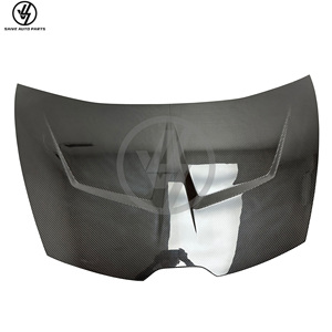 New 1016 Style Dry Carbon Fiber Glossy Twill Weave Add-on Hood Lambo Huracan LP610 LP580 EVO Perforamante 2014-2018 Black <b>Bonnet</b> - Product Image 6