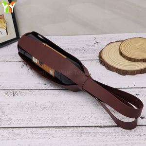Reusable Pu Leather Wine <b>Carrier</b> Unisex <b>Water</b> Holder Single <b>Bottle</b> Champagne Beer Gift Bag - Product Image 5