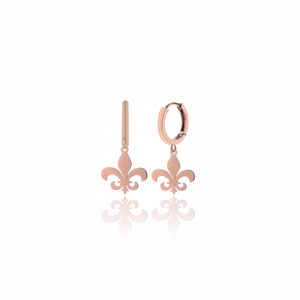 925 Sterling <b>Silver</b> Fine Lily <b>Stud</b> <b>Earrings</b> Elegant Design for Women Turkey Made - Product Image 2