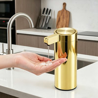 Distributeur automatique de savon liquide intelligent pour la maison, série or de luxe, haut de gamme, étanche IPX5, fabricant d'origine OEM ODM