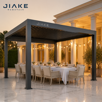 Jiake Bistro 6063-T5 Aluminium-Pergola mit Motorisiertem Lamellendach für Gewerbliche Restaurant-Terrassen, Patio-Pavillons im Freien