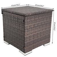 Nevera Portátil Aislada para Exteriores, Caja de Almacenamiento Refrigerante Impermeable de Mimbre para Bebidas, Vino y Cerveza en Jardín, Piscina o Fiestas