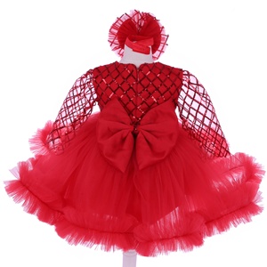 Vestido de Gasa con Encaje de Alta Calidad para Niñas, Diseño Floral Moderno, para Bodas/Fiestas de Cumpleaños de Recién Nacidos, Primavera - Product Image 5