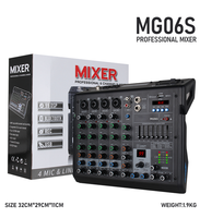 SONO MG06S Mixeur audio numérique professionnel portable 6 canaux de haute qualité avec 99 DSP intégrés pour l'enregistrement sur ordinateur