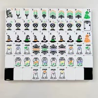 En Stock: Nuevo Set de Mahjong de Lujo Personalizado con Temática de Halloween, 160 Fichas, Portátil, Ecológico, de Acrílico, Entretenimiento Americano