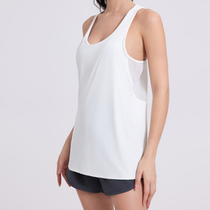 Nueva Camiseta Deportiva sin Mangas para Mujer 2026 de Verano, Ligera, con Malla Calada y Parches, Espalda Cruzada, Ideal para Yoga y Fitness Casual - Product Image 5