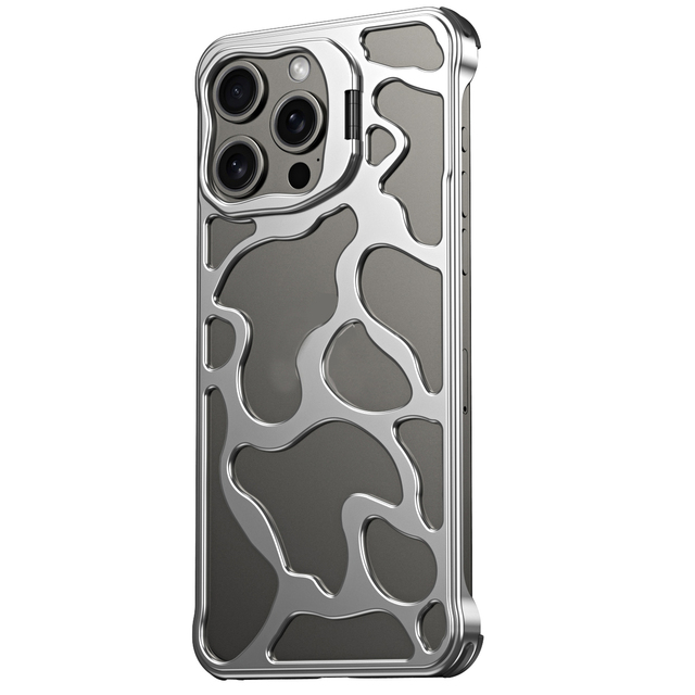 Hollow Heat Dissipation Magnetic Phone Case for Phone 15 Pro Max All Metal Lens Bracket Shockproof Cover 2026 New