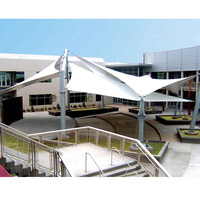 Grand pare-soleil moderne pour piscine PVDF/PTFE toit extensible permanent centre commercial marché aux légumes parc entrepôt