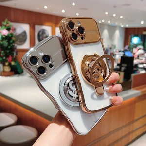 Di lusso placcatura trasparente TPU denaro rotante cavalletto posteriore custodia per <span class=keywords><strong>iPhone</strong></span> 16 15 14 13 12 <span class=keywords><strong>11</strong></span> <span class=keywords><strong>Pro</strong></span> Max copertura di protezione per obiettivo della <span class=keywords><strong>fotocamera</strong></span> - Product Image 5