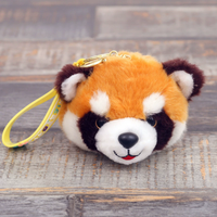 Porte-monnaie en forme de tête de panda, sac à main pour fille, porte-clés, petit pendentif en peluche, sac à suspendre pour couple, cadeau, vente en gros, polyester, rembourré en coton PP