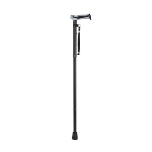 Canne pliante réglable en alliage d'aluminium avec poignée antidérapante pour personnes âgées, bâton de marche de 43,3 pouces de hauteur, noir, violet, rouge - Product Image 1