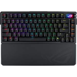 Clavier de jeu mécanique sans fil Asus Rog Azoth Extreme 75 % TKL, interrupteurs linéaires NX Snow, touches PBT, corps en aluminium - Product Image 1