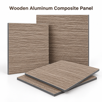 Panneau composite en aluminium à grain de teck de 4 mm, revêtement PVDF, panneau ACM pour la décoration de façade d'entrée