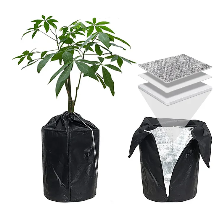 सर्दियों संयंत्र पॉट ठंढ कवर 21 इंच विरोधी फ्रीज संरक्षण सर्दियों कमरों का पौधों बैग