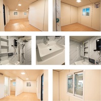 Maison conteneur extensible moderne de 20 pieds avec balcon, 2 chambres, toilettes et cuisine pour ferme