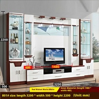 Meuble TV sur mesure en bois pour salon, design moderne, mobilier de maison
