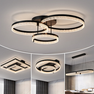 โคมไฟเพดานอะคริลิค LED ทรงเรขาคณิตแบบมินิมอล พรีเมียม ร่วมสมัย พร้อมรีโมทคอนโทรล สำหรับบ้าน สำนักงาน ห้องนั่งเล่น ทำจากอะลูมิเนียม - Product Image 6