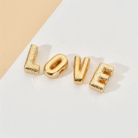 Gros mondial 26 Pièces A-Z Or Argent Couleur Alphabet Perles Bricolage Bracelet Collier Bijoux