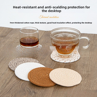 Set de table tissé écologique style nordique, dessous de plat résistant à la chaleur, tapis anti-brûlure pour casseroles et bols, pour la vaisselle et l'usage domestique