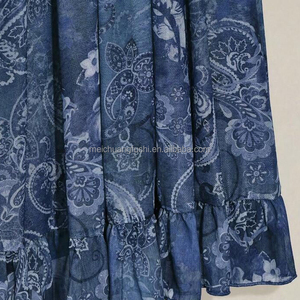OEM Women Paisley Print Spaghetti Strap <strong>Dress</strong> Mesh Ruffle V Neck High Waist Boho a Line Vintage Flowy Cami Mini <strong>Dresses</strong> - Product Image 6