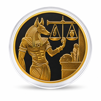 Pièce de monnaie mythologie antique 2026, bicolore, motif balance du gardien, plaqué or et argent, dans un boîtier acrylique