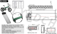 Caja de Batería para Bicicleta Eléctrica ALX006, Directo de Fábrica OEM, Caja Vacía Integrada 36V-72V 18650/21700, Ajuste Preciso para Marca Original de E-mobility