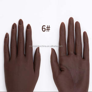 네일 공급업체 네일 아트 디스플레이 아크릴 손톱 유연한 손가락 조정으로 실리콘 연습 손 마네킹 - Product Image 3