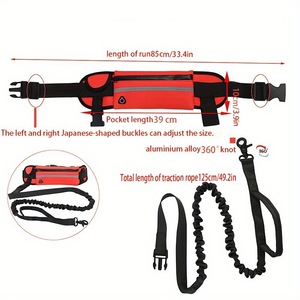 Sports Waist Pack Dog Leash Reflective Retractable Nylon Outdoor Walking Running Gear Orange Fluorescent Green Red Blue Black - Product Image 5