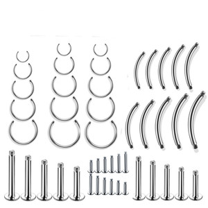 Pièces de barre de musculation à filetage externe en titane G23 |   Tige filetée de remplacement pour bijoux de piercing corporel - Product Image 1