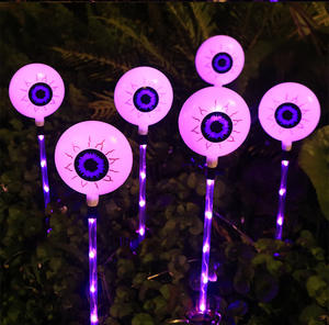 Lumière de citrouille de globe oculaire à énergie solaire pour l'extérieur, étanche, jardin, cour, patio, sentier, lampe Starburst se balançant lorsque le vent souffle - Product Image 3