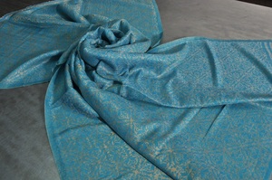 75% Fine <b>Wool</b> 25% Lurex Fine <b>Wool</b> Zari Self Zari Shawls - Product Image 3