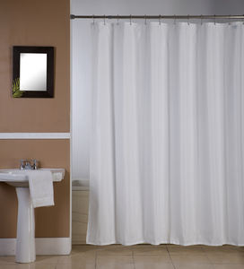 ผ้าม่านอาบน้ำสีขาวล้วน 100% โพลีเอสเตอร์ ทันสมัย เป็นมิตรกับสิ่งแวดล้อม ขนาด 70x72 นิ้ว พร้อมตะขอโลหะ ยี่ห้อ <span class=keywords><strong>Yobai</strong></span> - Product Image 3