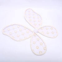 Ailes de Fée Papillon 40*40cm, Ailes d'Ange Princesse pour Filles, Ailes Brodé Fleurs Colorées pour Fête de Noël