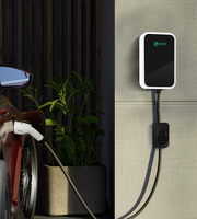 Stasiun Pengisian Daya Kendaraan Listrik AC Tipe 2 Smart Wallbox 7kW 11kW 22kW 16A 32A dengan Wifi OCPP RFID APP Kabel Terhubung untuk Mobil Listrik