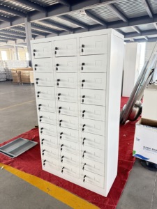 Armoire casier en acier laminé à froid à 30 portes avec serrure à clé pour employés de bureau, stockage personnel pour sacs de travail, bagages, colis et téléphones - Product Image 4