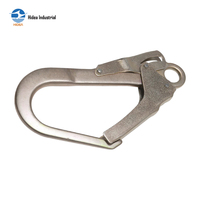 HIDEA 22kN Acier au carbone forgé traité thermiquement Électrogalvanisé Type C Grande ouverture Mousqueton de sécurité pour EPI Antichute