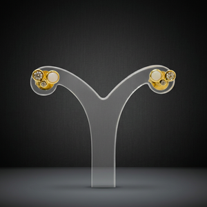 Pendientes Colgantes Minimalistas Clásicos Bella Personalizables, Chapados en Oro de 14K, con Topacio Australiano Natural, 1 Par, MOQ para Venta al por Menor, OEM, ODM - Product Image 3
