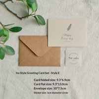 Cartes de vœux imprimées en couleur sur carton, style naturel, pour Noël, Nouvel An, Thanksgiving, messages professionnels, avec enveloppe