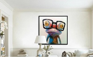 Su ordine All'ingrosso Dipinta A Mano Pittura A Olio Animale Pop Art Felice Rana Su Tela di Canapa di <span class=keywords><strong>Arte</strong></span> <span class=keywords><strong>Della</strong></span> Parete Con Cornice - Product Image 6