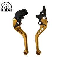 Leviers de frein et d'embrayage de moto en aluminium réglables pour scooter, moto tout-terrain - Plusieurs couleurs (argent/violet/or/bleu/noir/rouge)