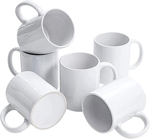 Tazze in Ceramica Bianca per Sublimazione con Logo Personalizzato, Tazze Natalizie in Porcellana da 11oz, Prezzo di Fabbrica, Magazzino USA - Product Image 1