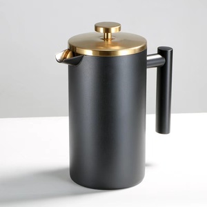 เครื่องชงกาแฟแบบฝรั่งเศสคุณภาพสูง,เครื่องชงกาแฟหุ้มฉนวนสองชั้นและหม้อชา - Product Image 5